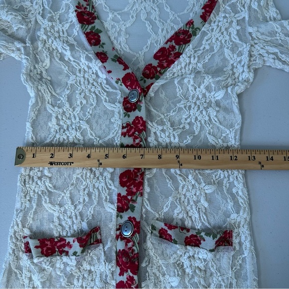 Wet Seal Lace Cardigan Size M Y2K Fairy - Picture 7 of 10